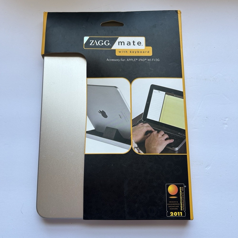 ZAGG Mate Black Silver Plastic Aluminum Bluetooth Keyboard Wifi iPad & iPhone